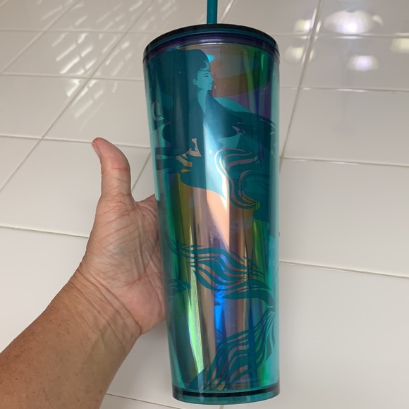 Starbucks Other - 24 oz Venti, Starbucks 2022 cold cup. Cool  iridescent blue/green cup. N…